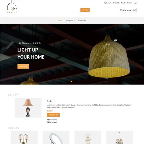 light store responsive magento theme