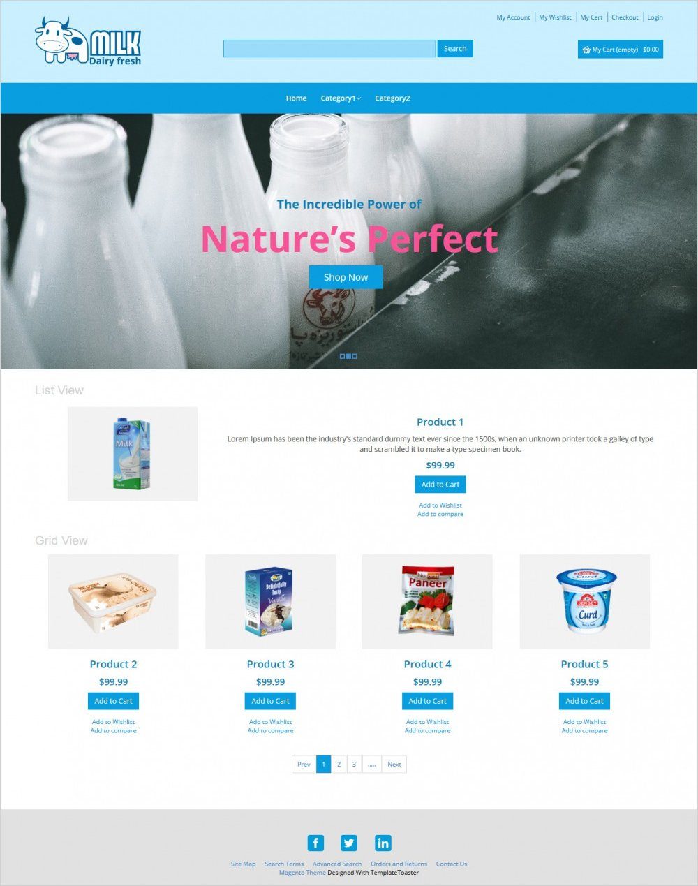 milk dairy fresh dairy products magento theme