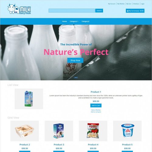 milk dairy fresh dairy products magento theme