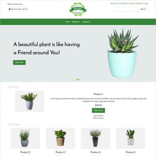 natural plant online plants selling magento theme