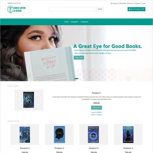 once upon a book online book store magento theme