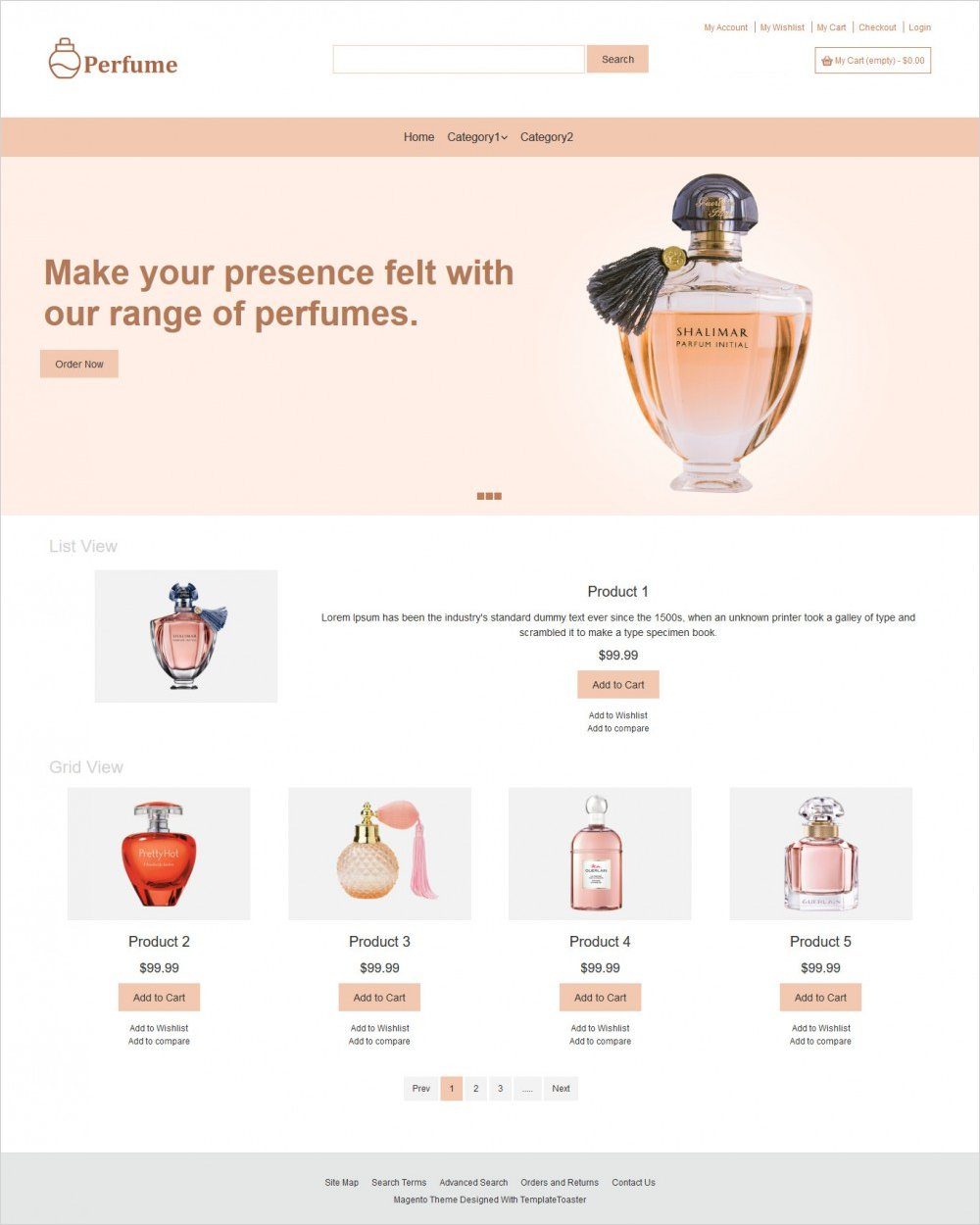 perfume online store Magento theme