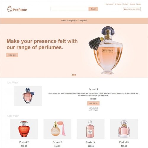 perfume online store Magento theme