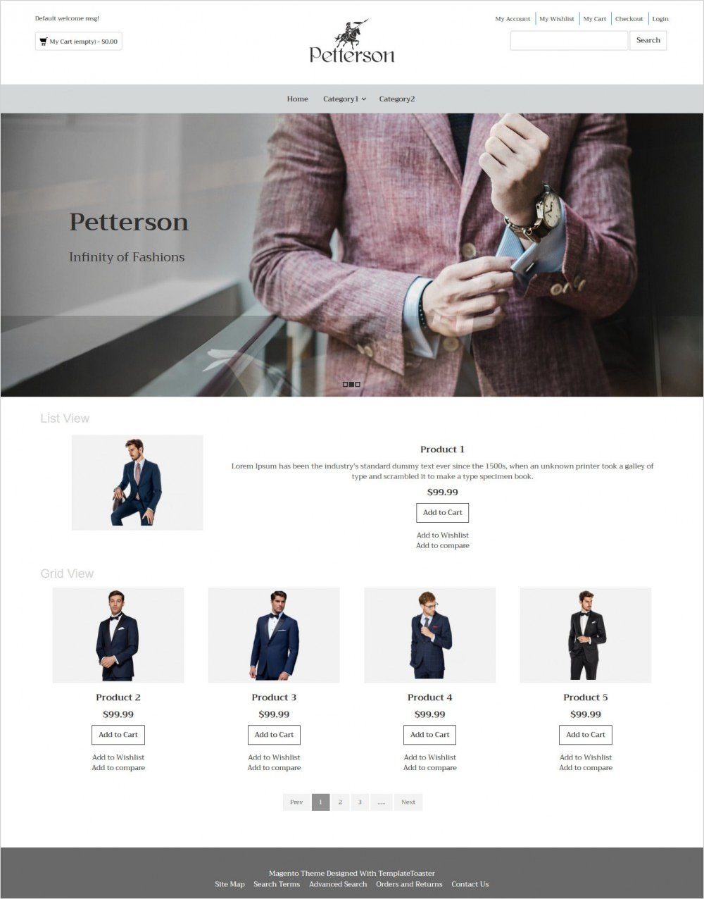 pettersen clothing responsive magento theme