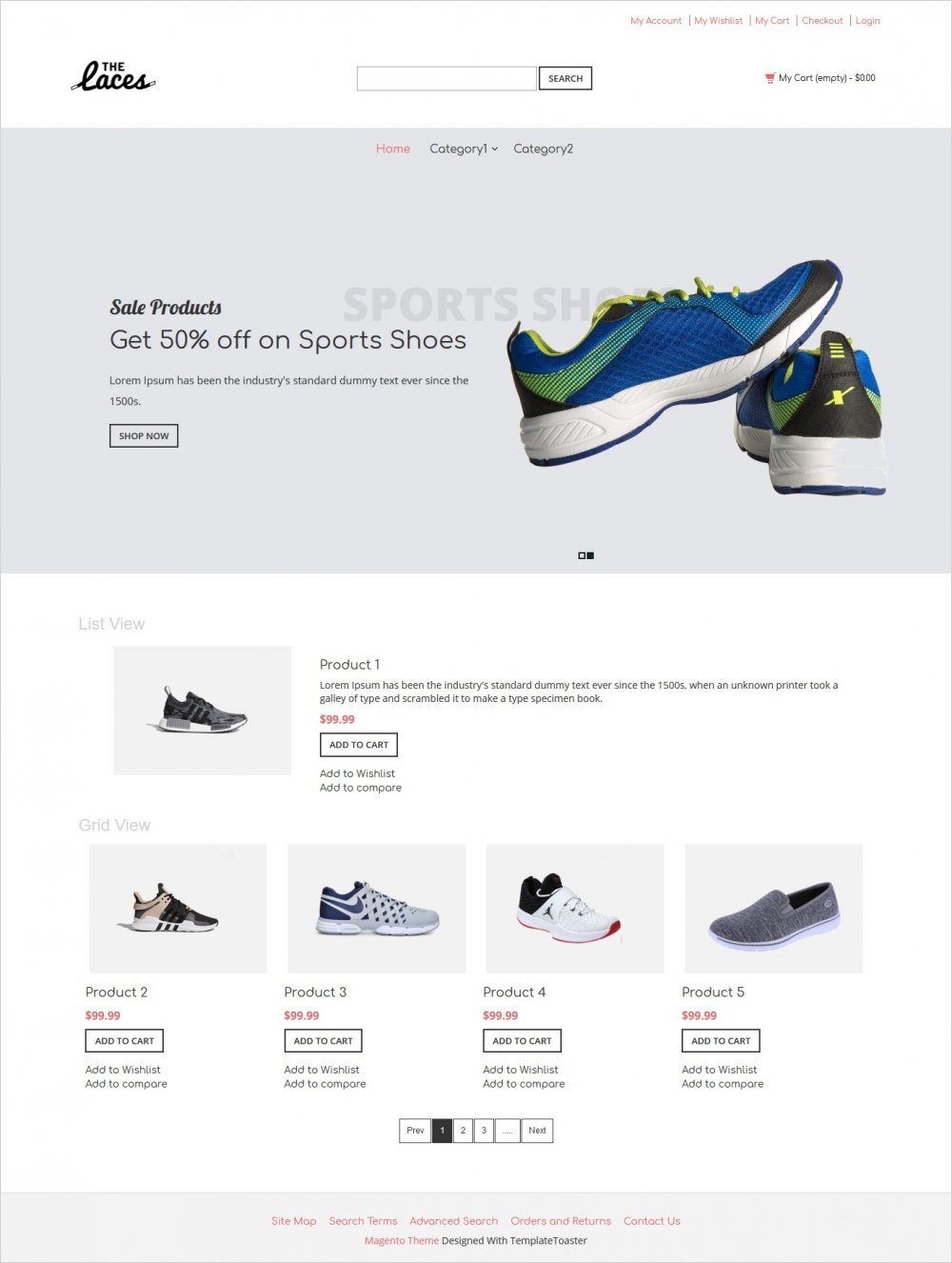 the laces footwear shop responsive magento theme