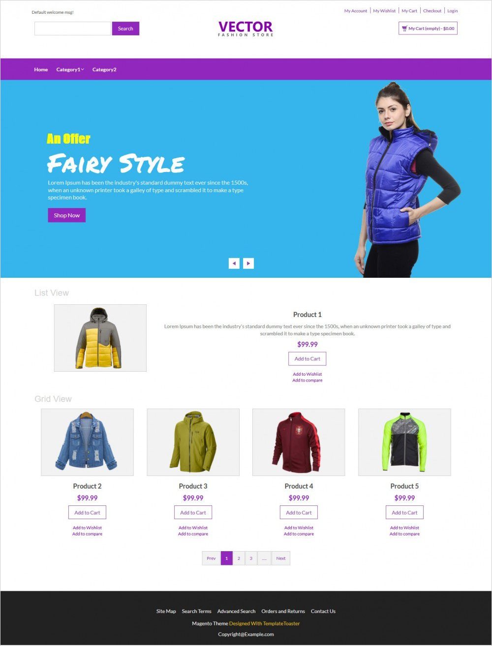 vector fashion accesories responsive magento theme