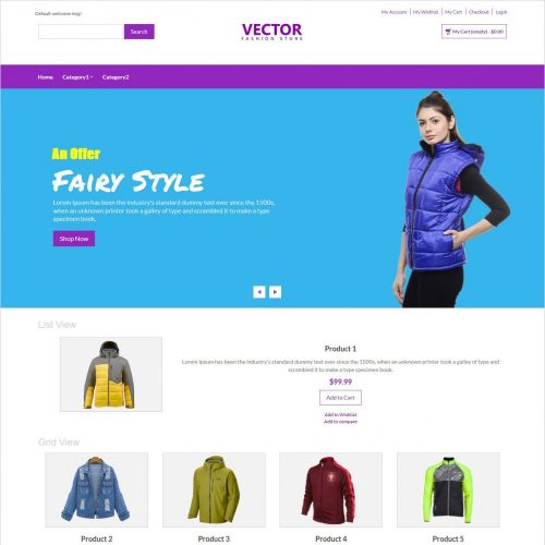 vector fashion accesories responsive magento theme