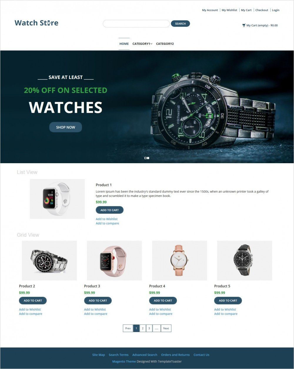 Watch Store Watch Shop Responsive Magento Theme