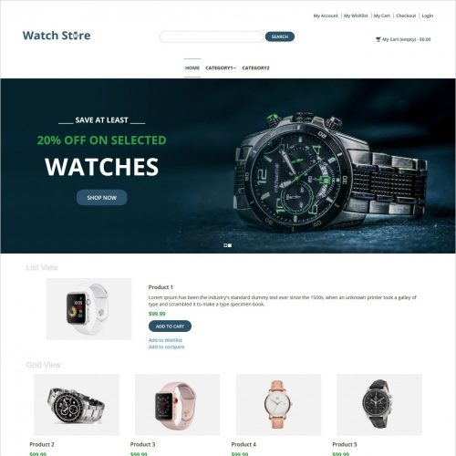Watch Store Watch Shop Responsive Magento Theme