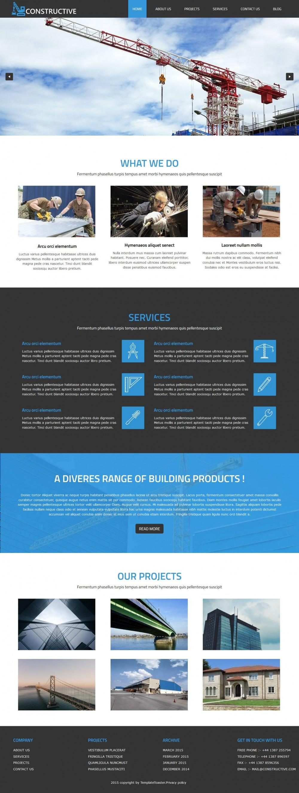 Constructive - Joomla Template for Construction Buildings