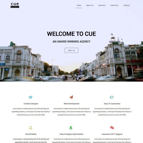 cue creative joomla template for web design agency