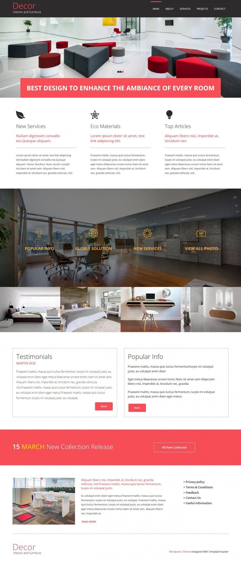 Decore - Interior and Furniture Joomla Template