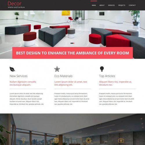 Decore - Interior and Furniture Joomla Template