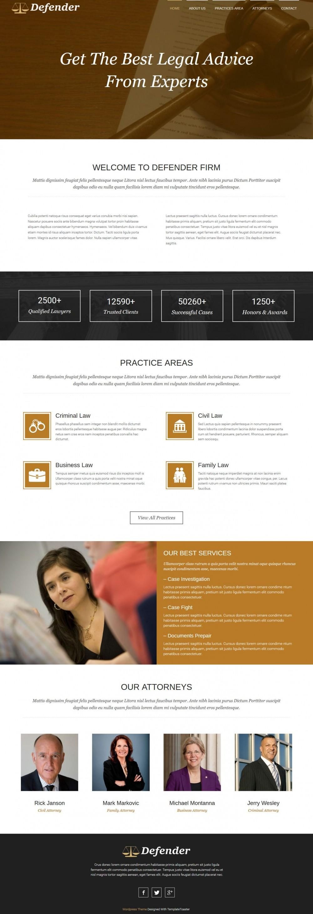 Defender - Responsive Joomla Template for Laywers