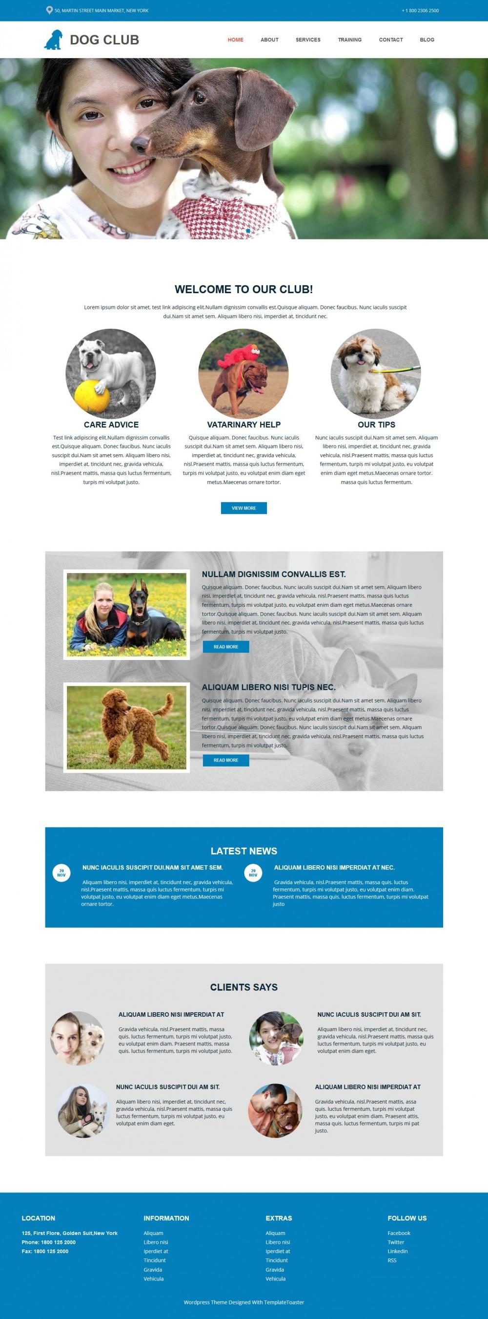 Dog Club - Joomla Template for Dog Club