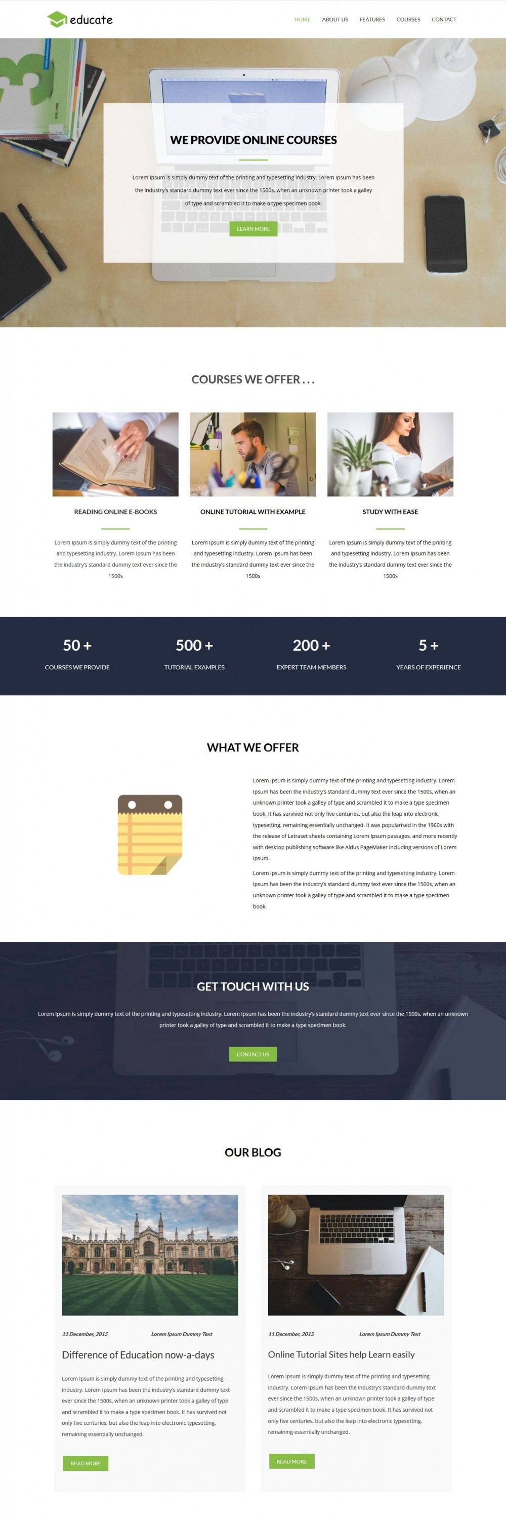 Educate - Learning Online Education Joomla Template