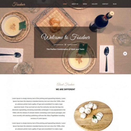 Foodner - Delightful Hotels And Restaurants Joomla Template