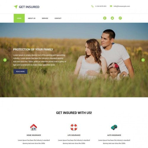 Get Insured - Business and Insurance Company Joomla Template