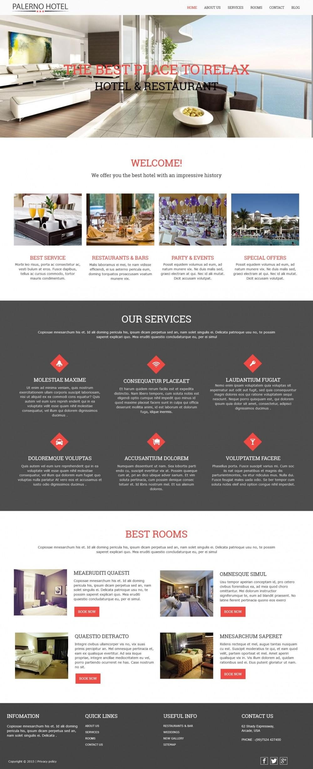 Hotel Palerno - Joomla Template For Hotel Business