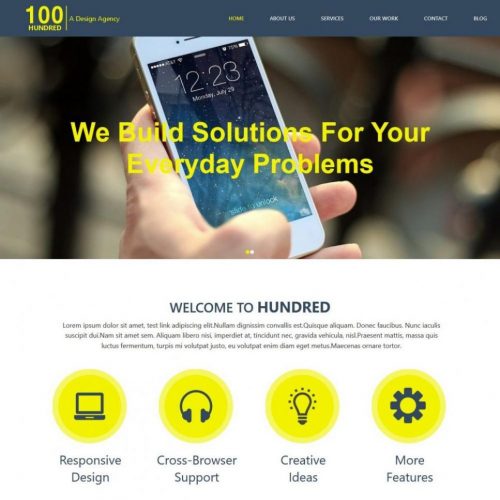 Hundred - Responsive App Design/Development Joomla Template