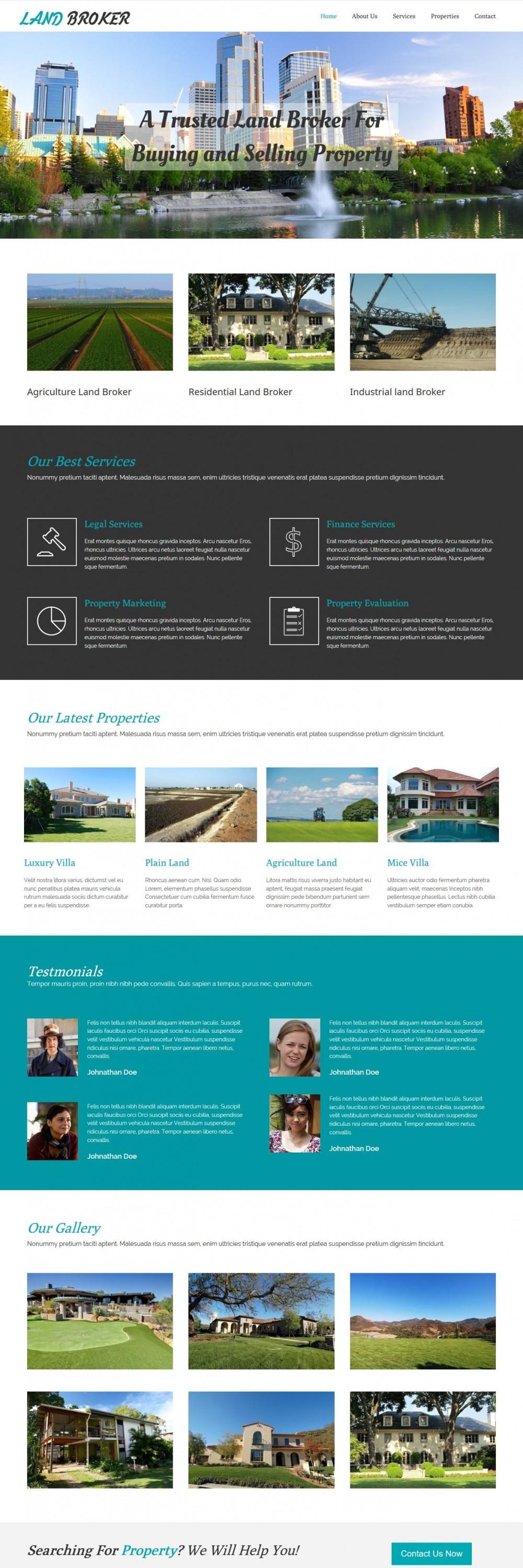 Land Broker - Real Estate Brokers Joomla Template