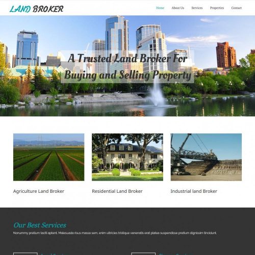 Land Broker - Real Estate Brokers Joomla Template