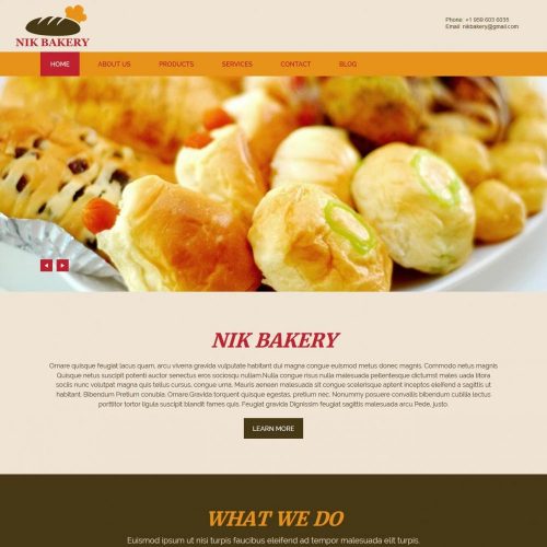 Nik Bakery - Cake/Bakery Joomla Template