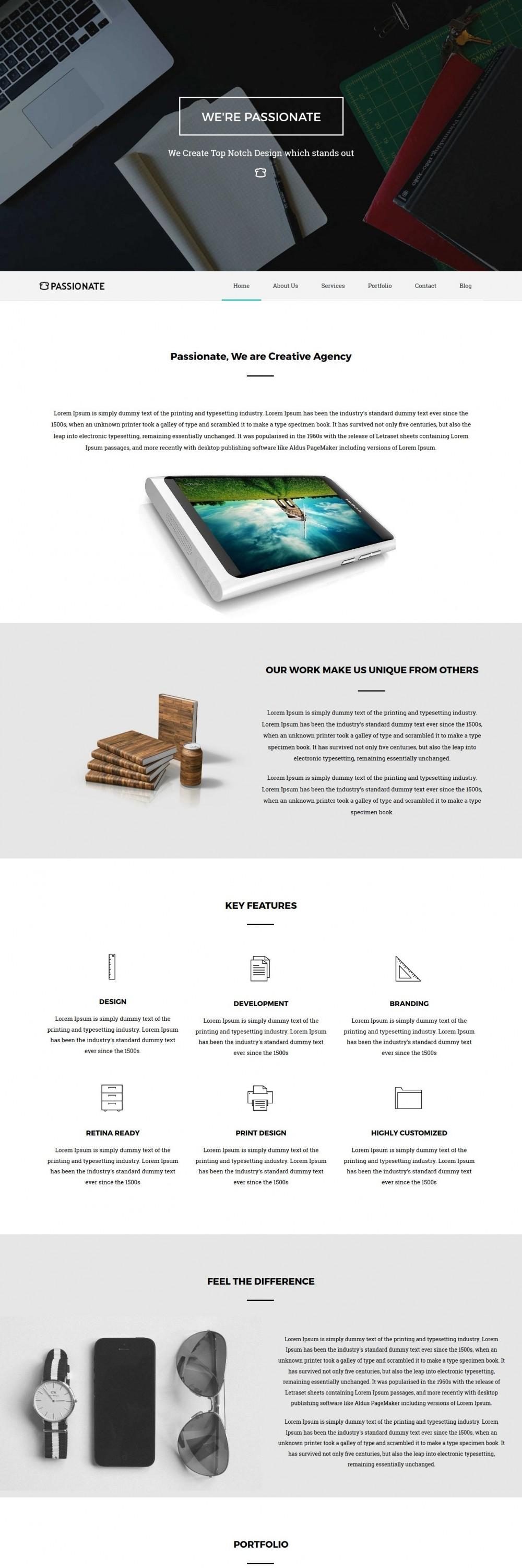 Passionate - Creative Joomla Template for Web Design Agency