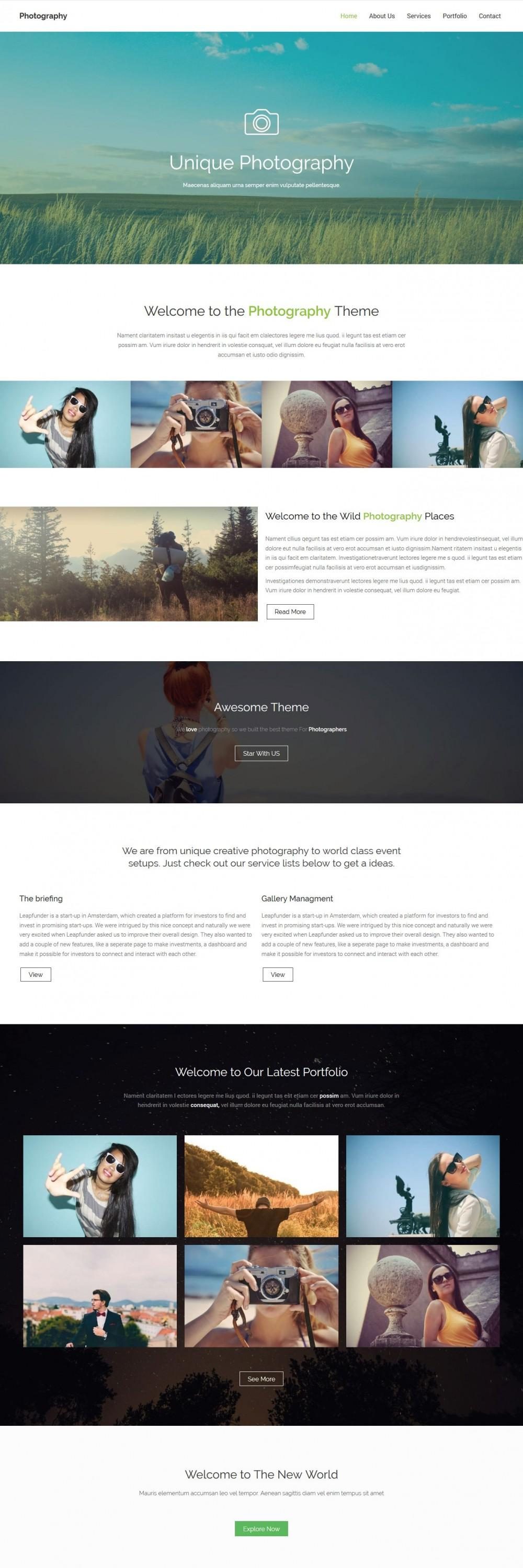 Photography - Creative Joomla Template for Photography Studio