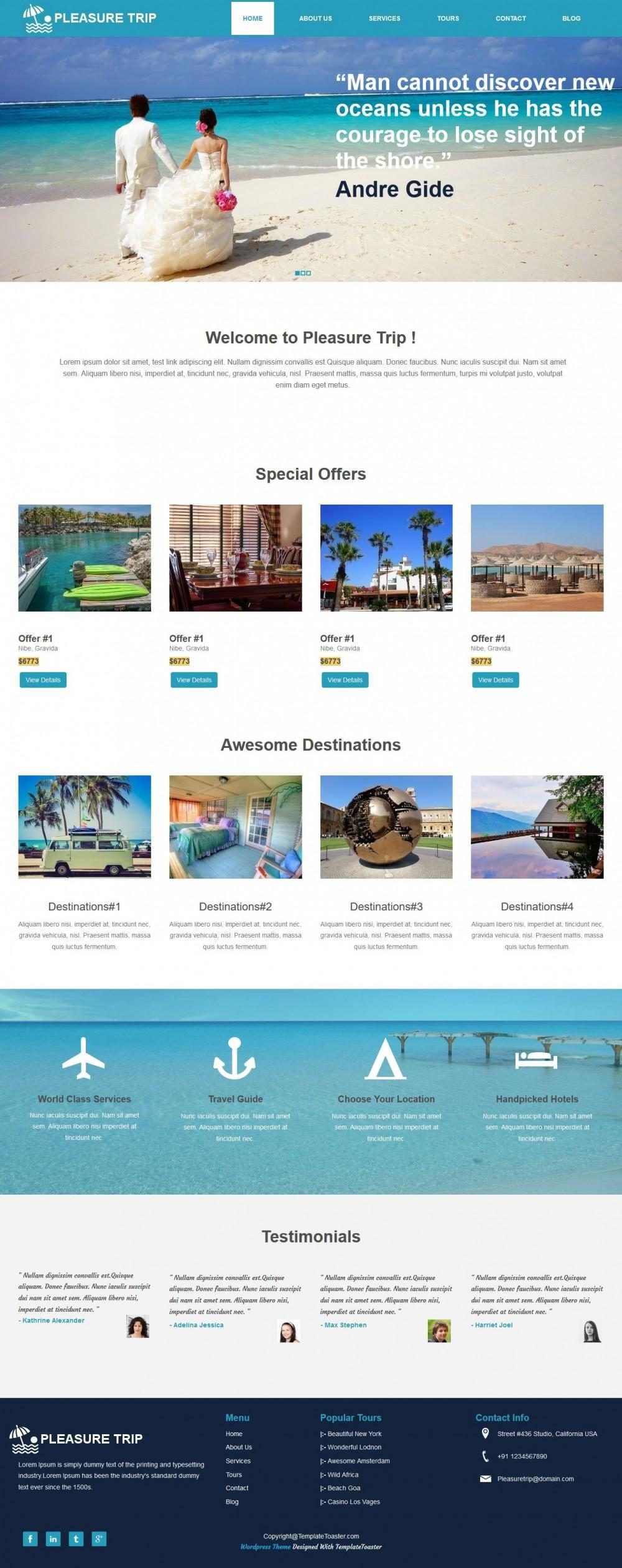 Pleasure Trip - Joomla Template for Travel Agency