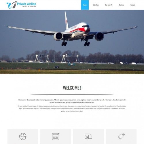 Private Airline Services Joomla Template