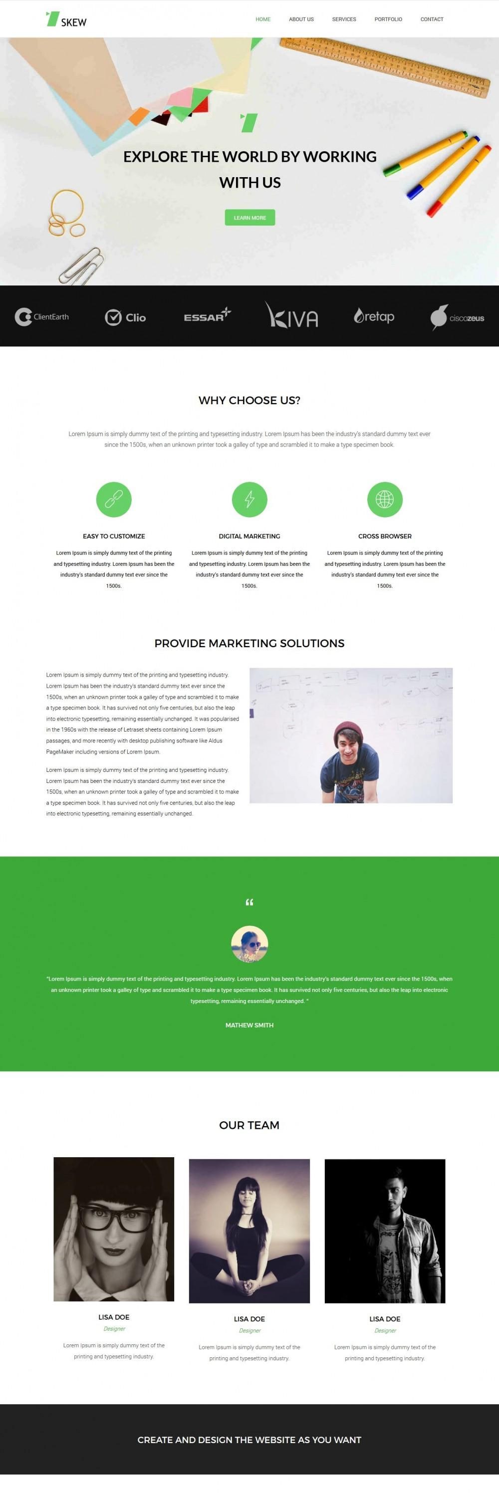 Skew - Joomla Template for Web-Design Agency