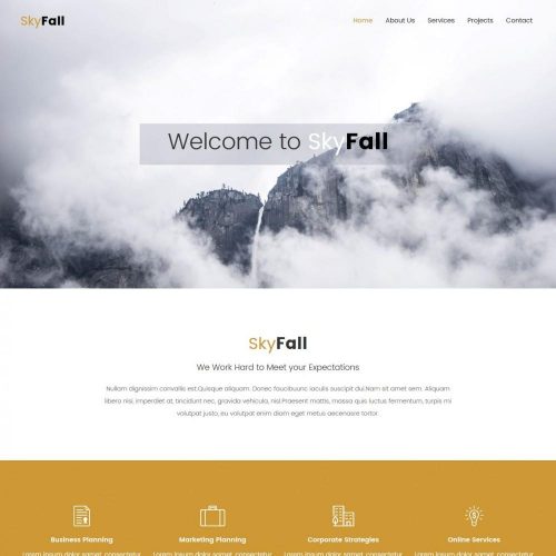 skyfall joomla template for business strategy agency