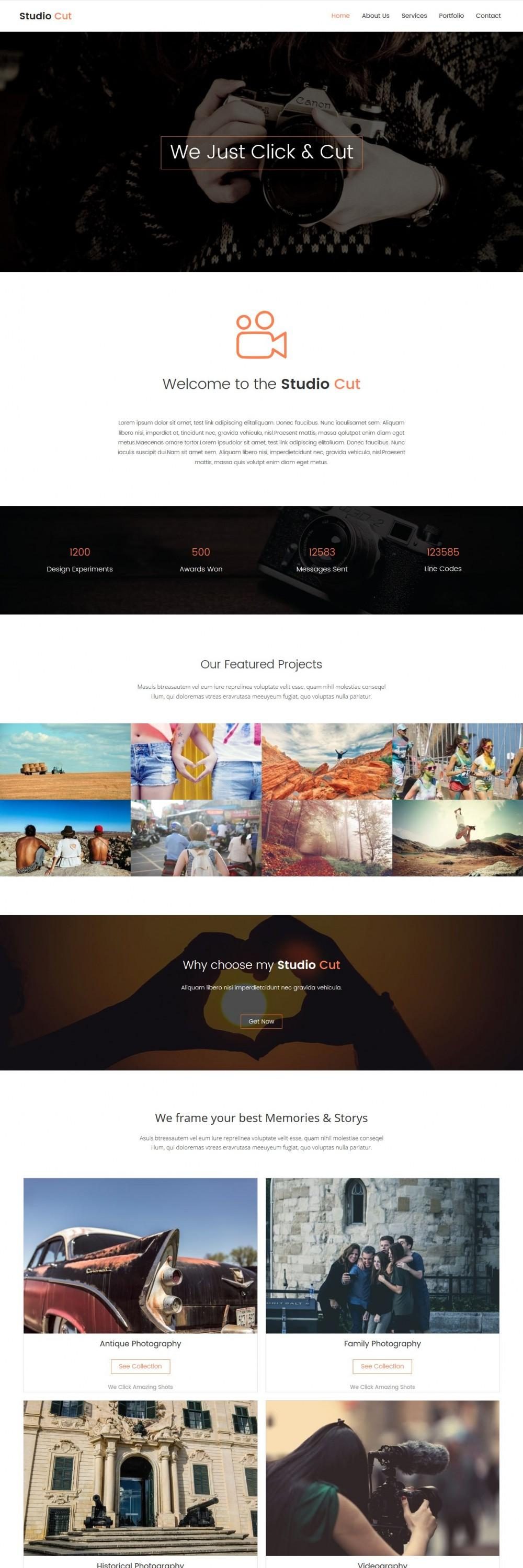 Studio Cut - Creative Photography Joomla Template