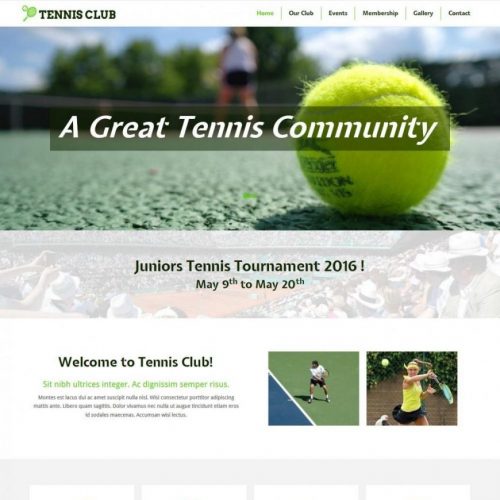 Tennis Club - Joomla Template for Tennis/Badminton Club