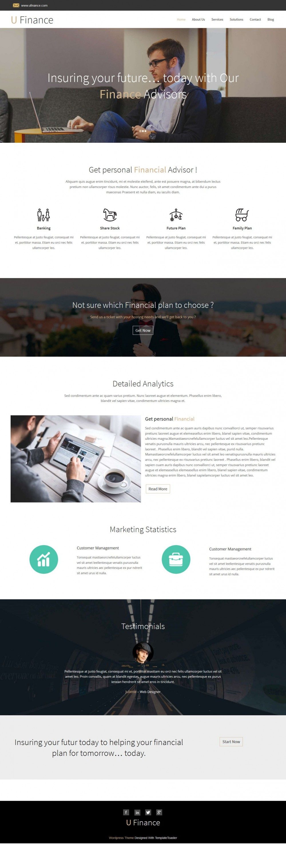 u finance business portfolio joomla template