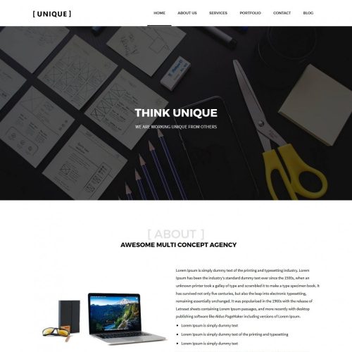 Unique - Joomla Template for Web Design Agency