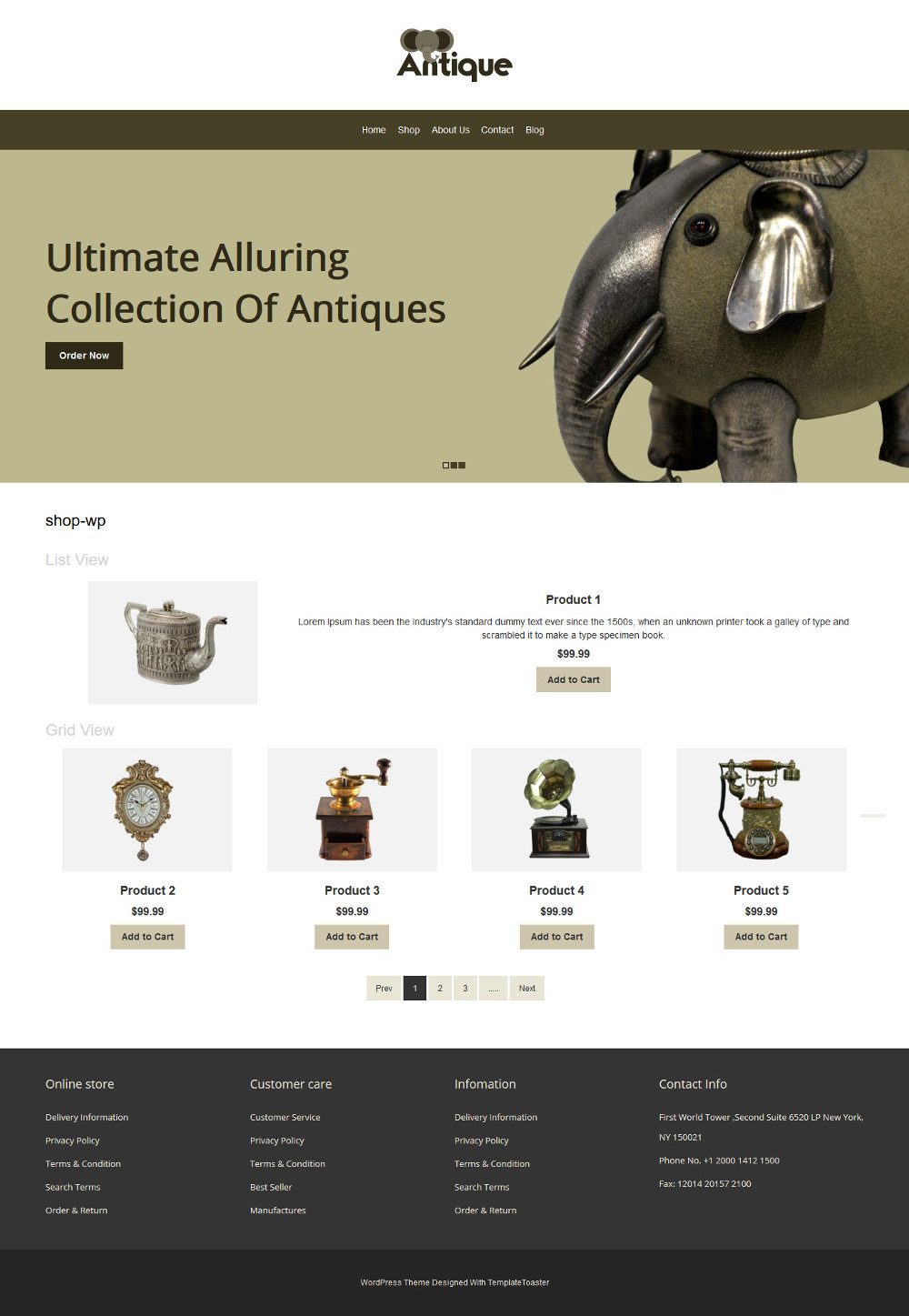Antique Products WooCommerce Theme