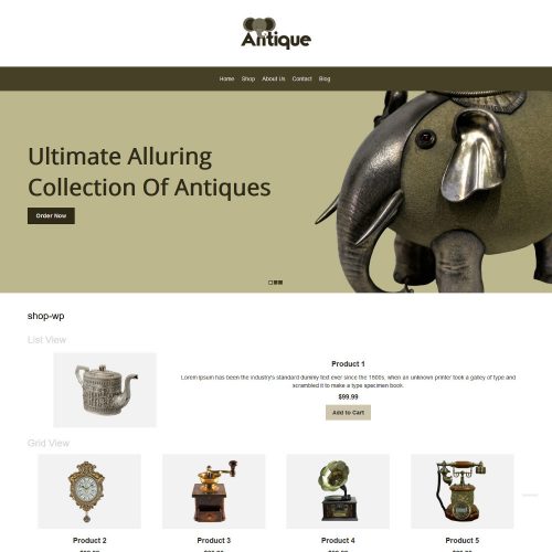 Antique Products WooCommerce Theme