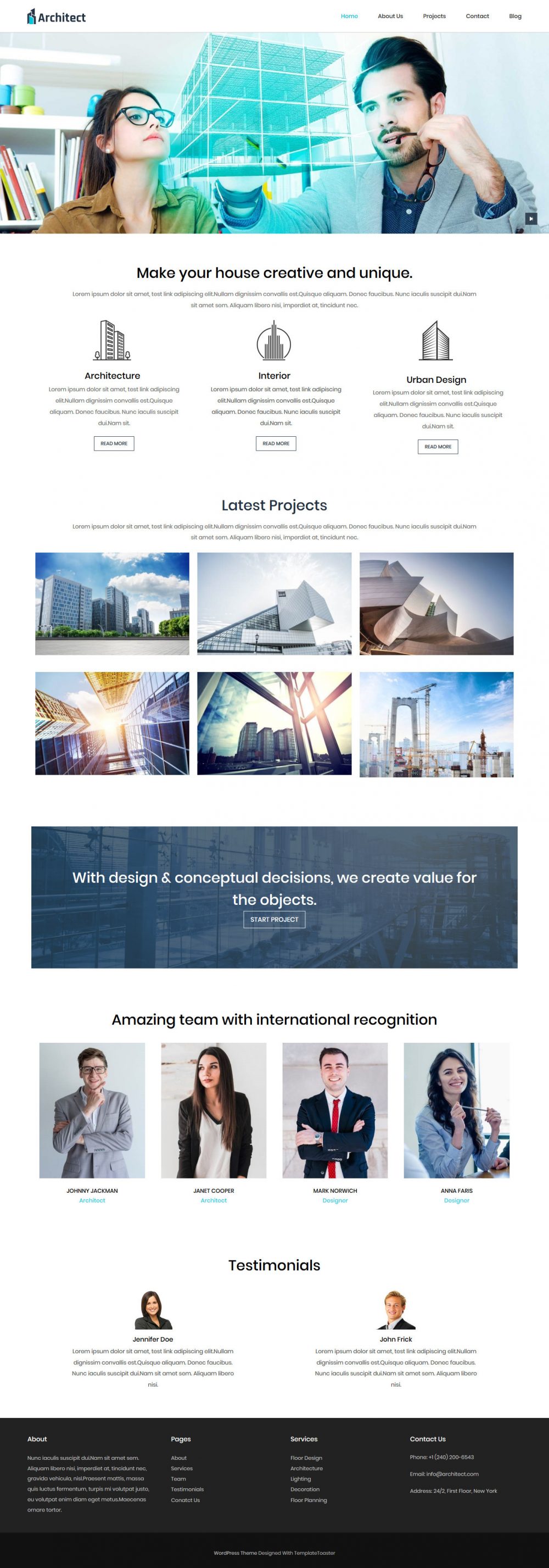 Architect Architecture Studio Free Joomla Template