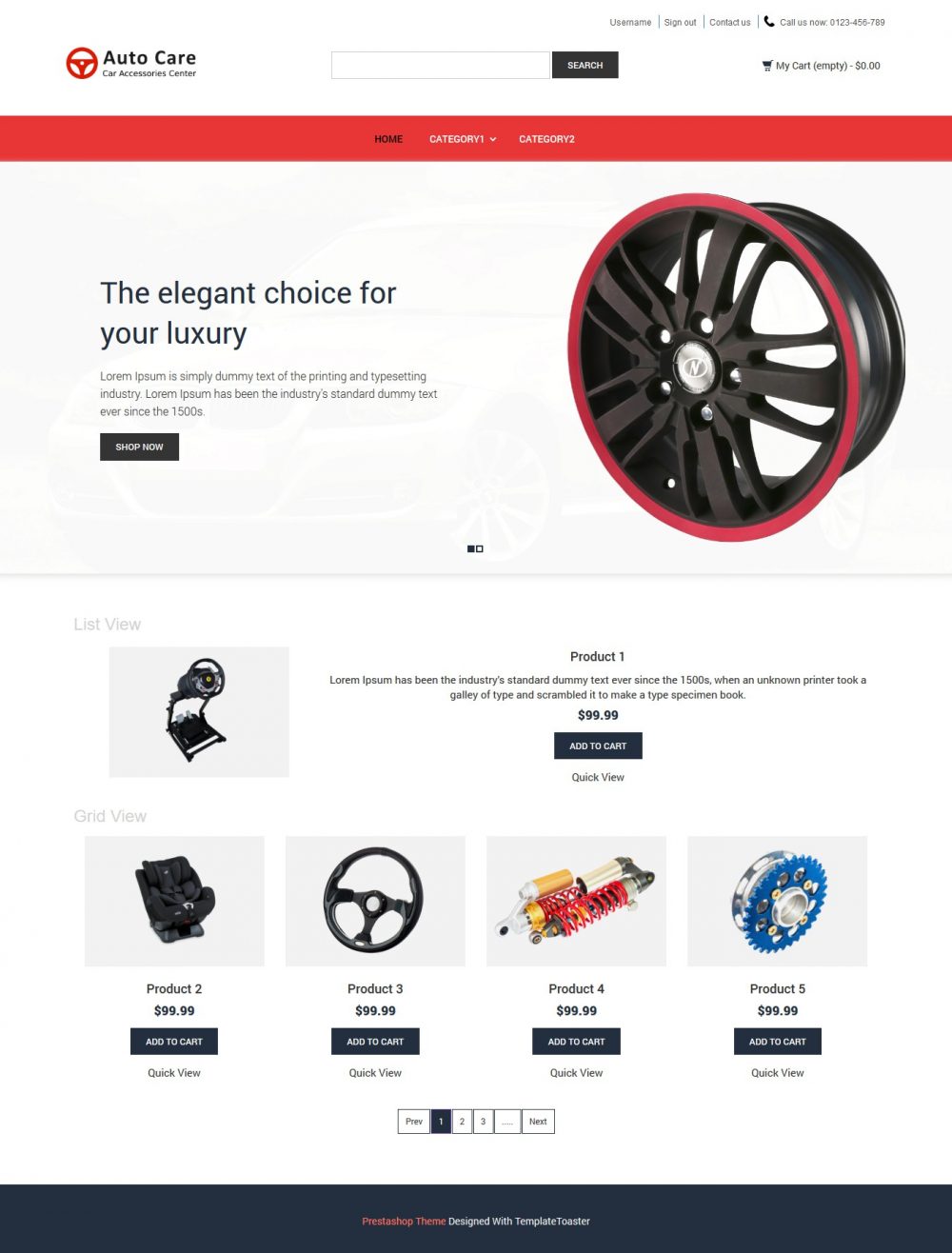 Auto Care - Automobile Accessories PrestaShop Theme