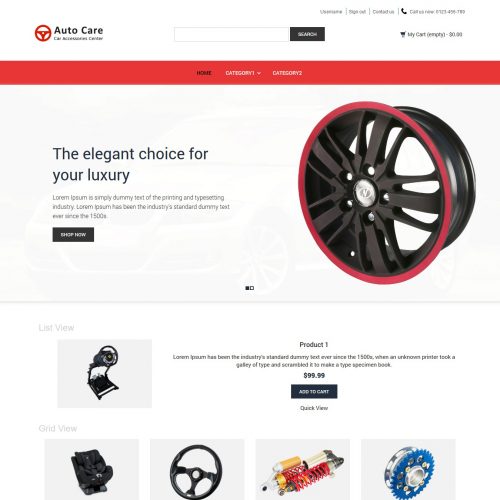 Auto Care - Automobile Accessories PrestaShop Theme