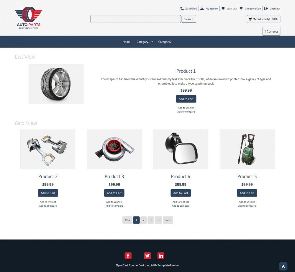 Auto Parts PrestaShop Theme