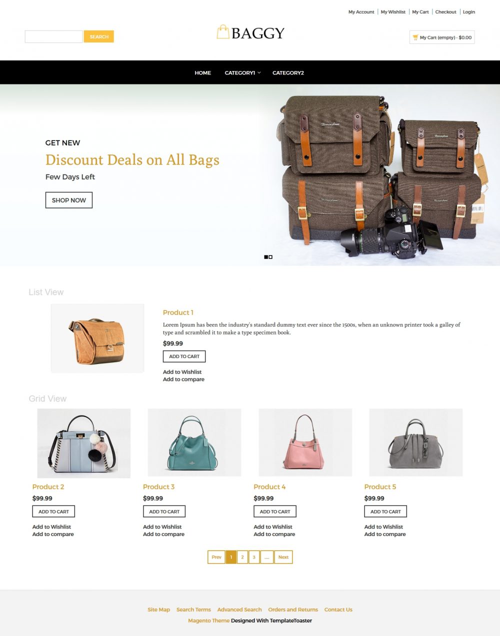 Baggy - Bag Store Magento Theme