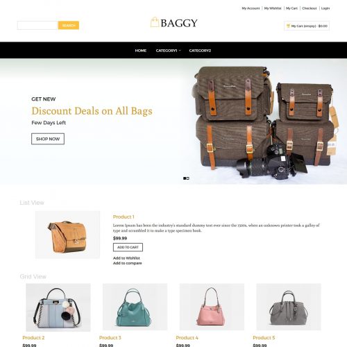 Baggy - Bag Store Magento Theme
