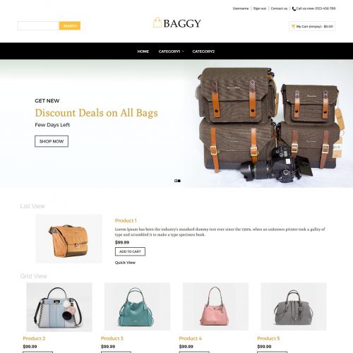 Baggy - Bag Store PrestaShop Theme