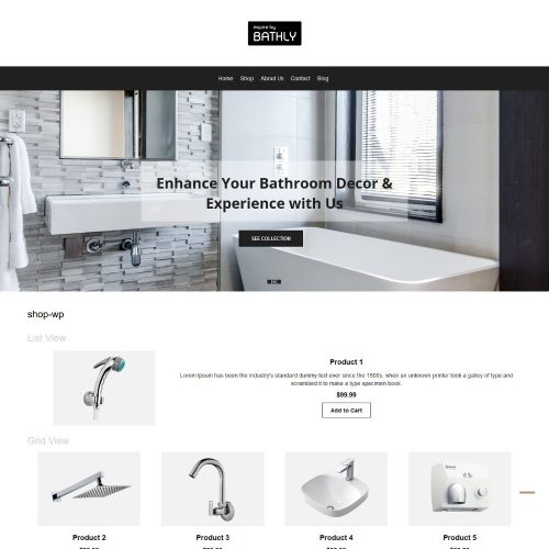 Bathly Bathroom Accessories WooCommerce Theme