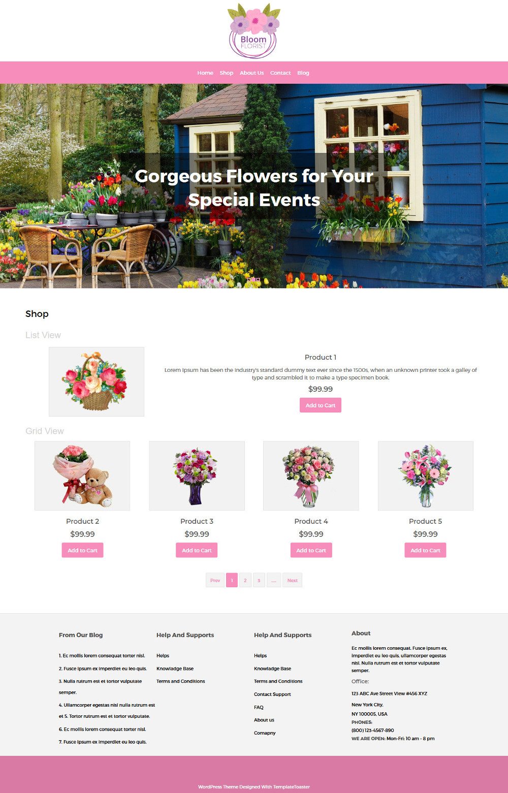 Bloom Flower Shop WooCommerce Theme