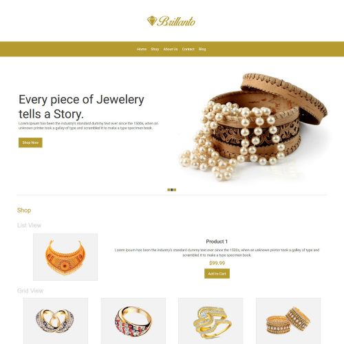 Brillanto Jewellery Store WooCommerce Theme