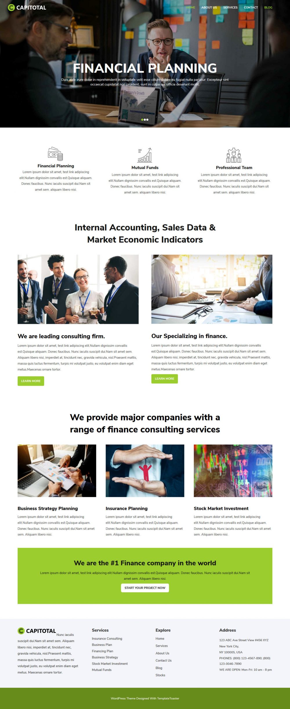 CapiTotal Finance and Consulting Company Free WordPress Theme